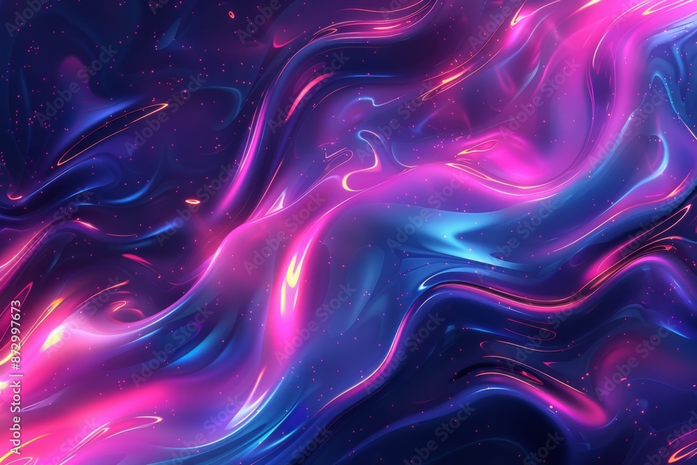 Obraz premium Vibrant Abstract Digital Fluid Art