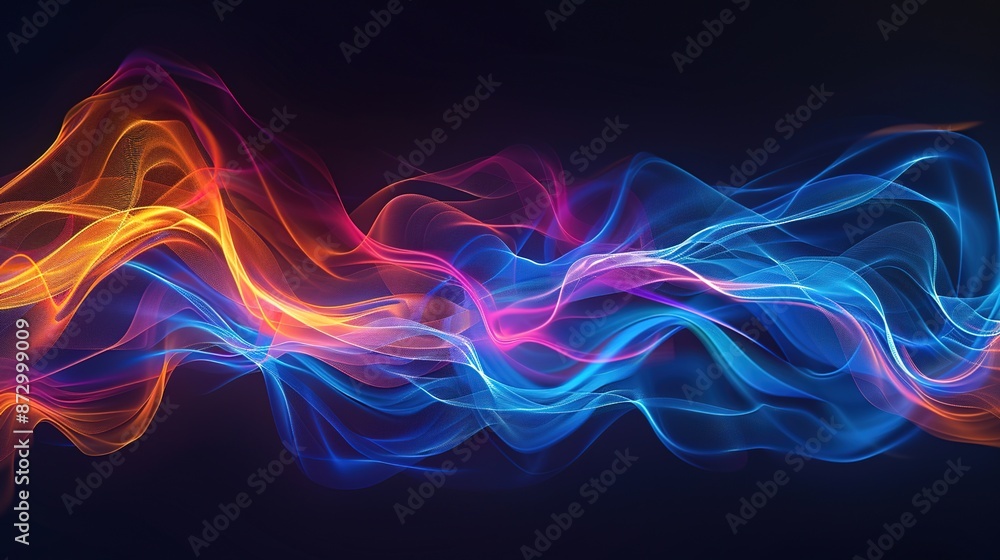 Obraz premium Energetic Minimalism: Vibrant Waves of Innovation and Creativity