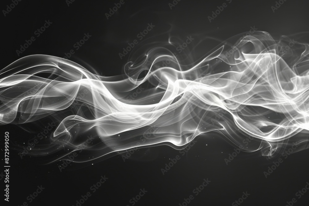 Abstract Smoke Swirls on Black Background Abstract Smoke Swirls on Black Background