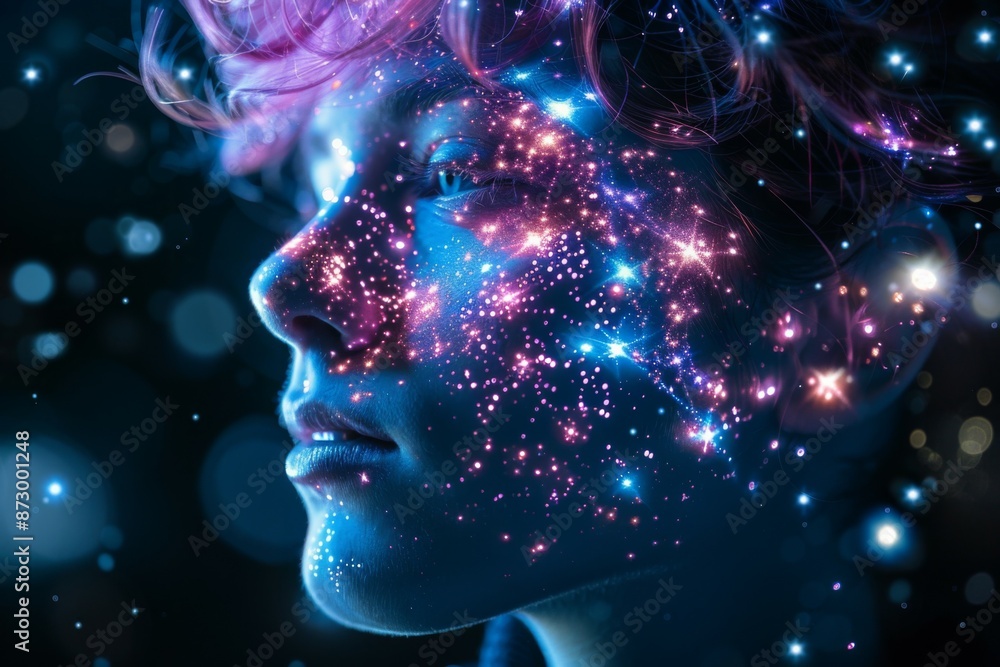 Starry Night Face Art Starry Night Face Art