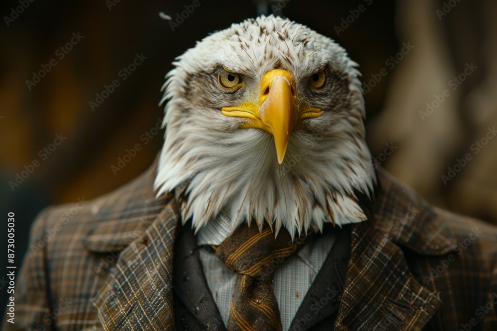 Fototapeta premium Eagle in Suit Portrait
