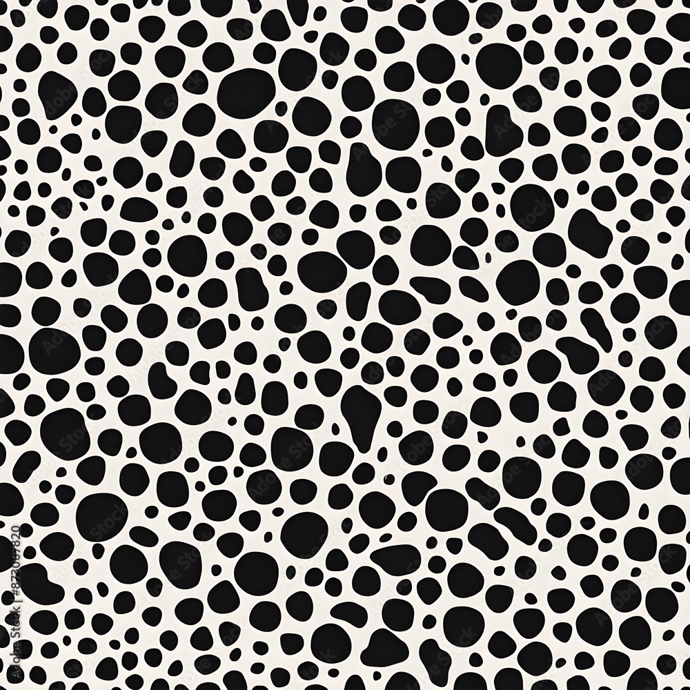 seamless hand drawn small dense polkadot animal spots pattern in white on black background seamless hand drawn small dense polkadot animal spots pattern in white on black background