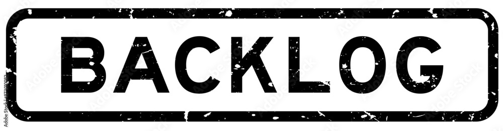 Grunge black backlog word square rubber seal stamp on white background Grunge black backlog word square rubber seal stamp on white background