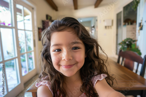 Realistic phone selfie made by a little latinamerican girl at home without filters Free Download Realistic phone selfie made by a little latinamerican girl at home without filters - GFXLoad