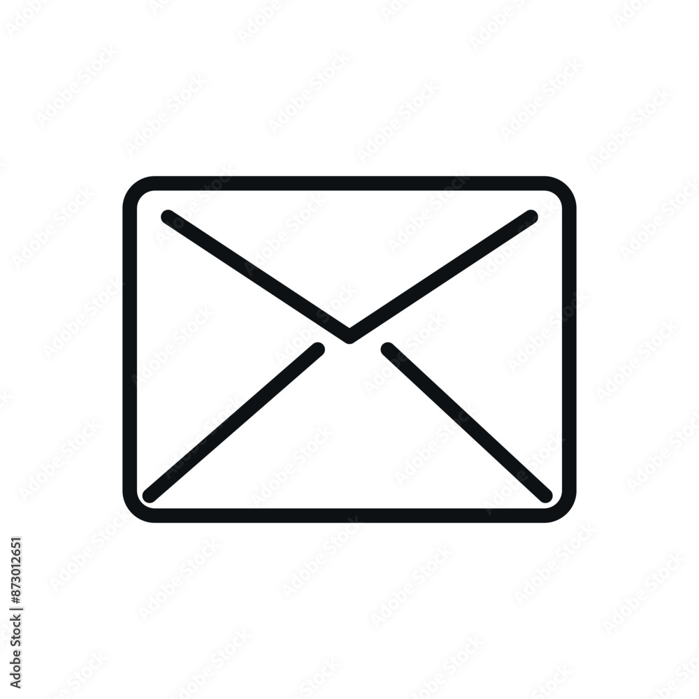 Vector flat icon of letter in black hollow stroke isolated on transparent background for websites and graphic resources. Vector flat icon of letter in black hollow stroke isolated on transparent background for websites and graphic resources.
