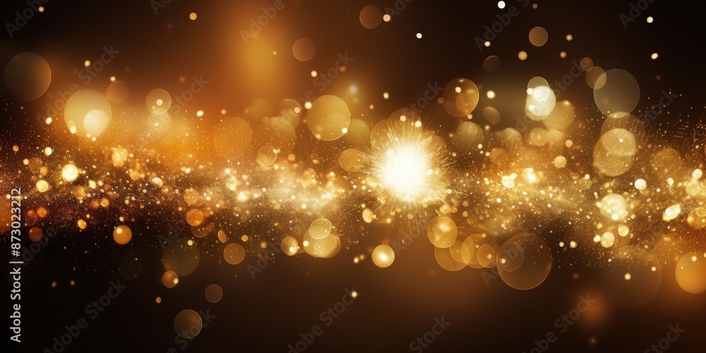 Naklejka premium Golden Bokeh Lights