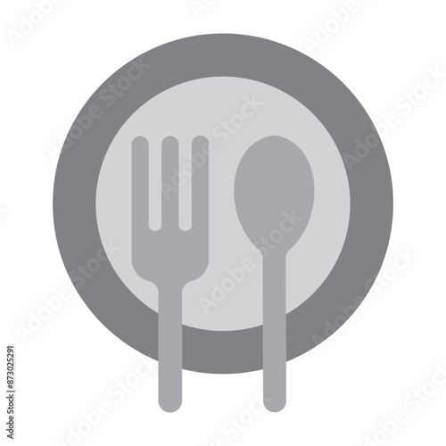 Disposable tableware Vector Flat Icon Design