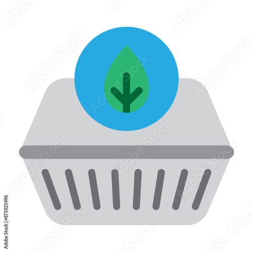 Sustainable togo packaging Vector Flat Icon Design