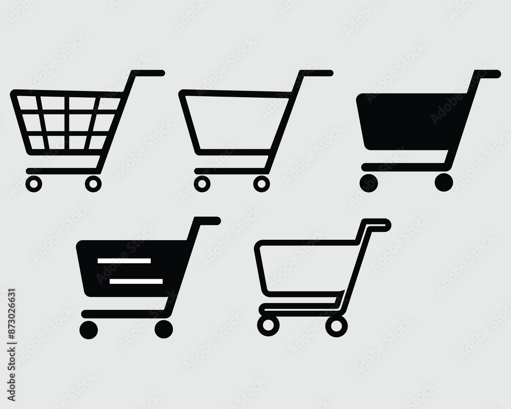 Shopping Cart Vector Flat Icon, Symbol, Sign Design Shopping Cart Vector Flat Icon, Symbol, Sign Design