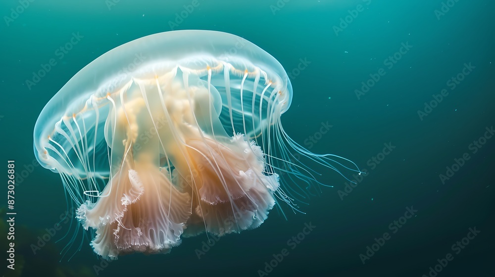 A Close-Up of a Bioluminescent Jellyfish A Close-Up of a Bioluminescent Jellyfish