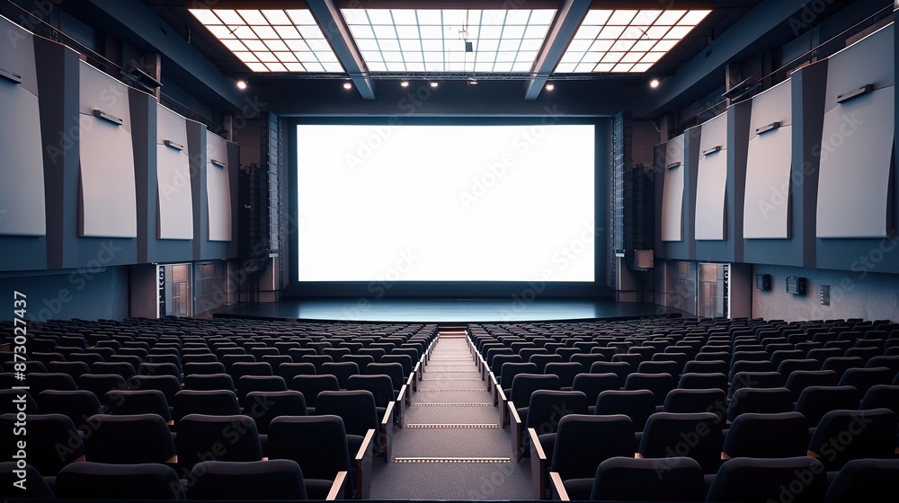 Naklejka premium theatre room with a screen, mocap
