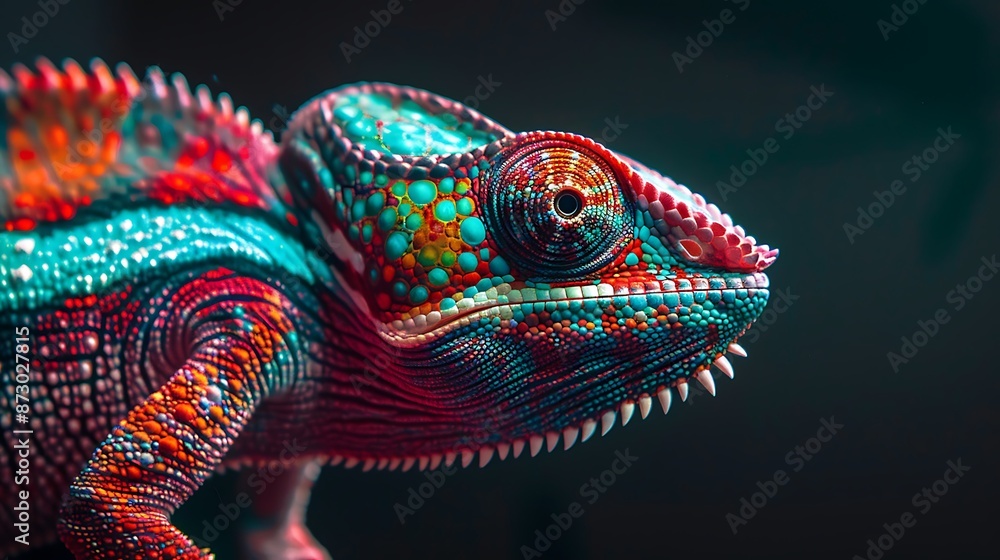 Vibrant Chameleon on a Rock Vibrant Chameleon on a Rock
