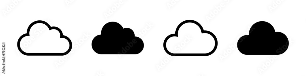 Cloud icon set Cloud icon set