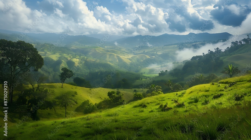 Obraz premium Misty Mountain Landscape