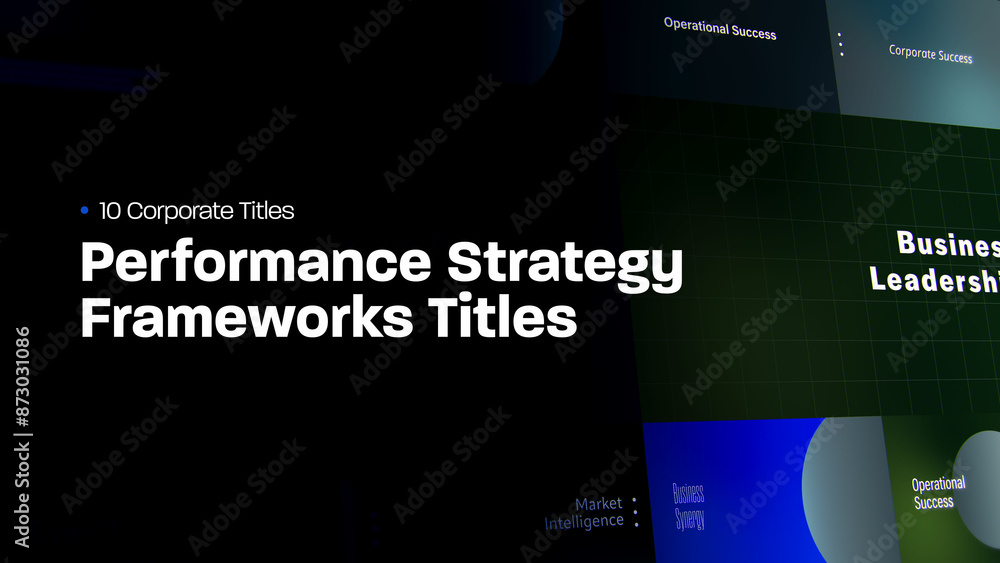 Performance Strategy Frameworks Titles | 10 Motion Titles with Control ...