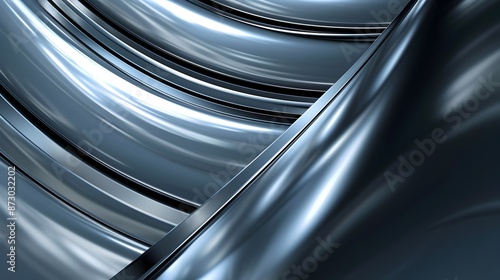 Polished Titanium Smooth Metal Background with High-Tech Sleek Appearance © pkproject