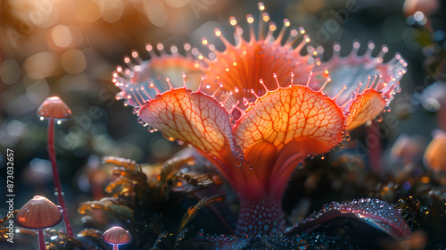 venus fly trap plant in forest DAN 3d rendering element