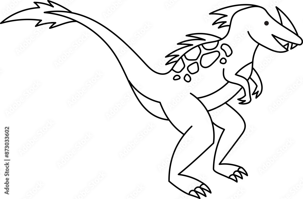 Fototapeta premium Guanlong Dinosaur Line Art