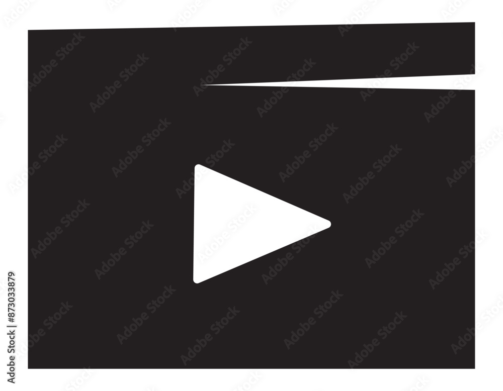 Video play button icon for mobile apps, websites and computer . Vector Illustration. Video play button icon for mobile apps, websites and computer . Vector Illustration.