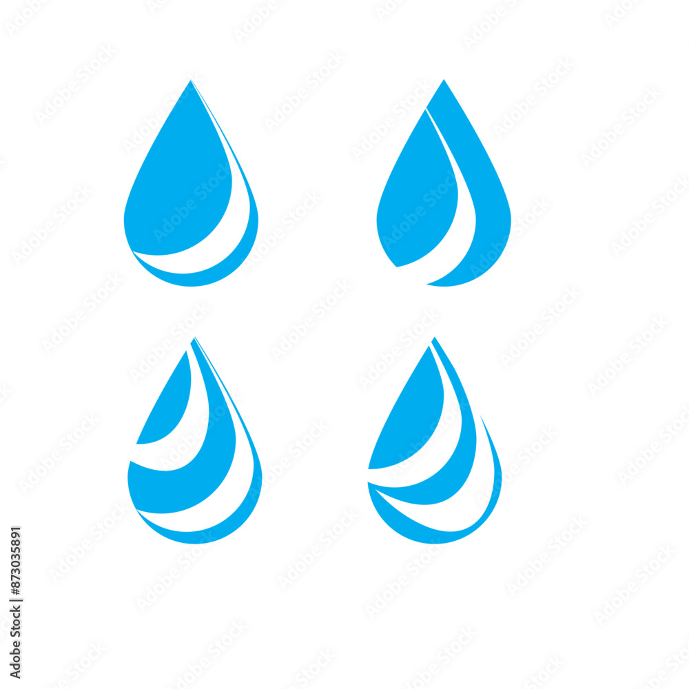 set of water drops set of water drops