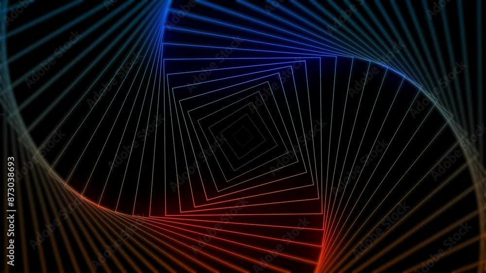 Abstract futuristic digital art red and blue color background with blue lines and waves Abstract futuristic digital art red and blue color background with blue lines and waves