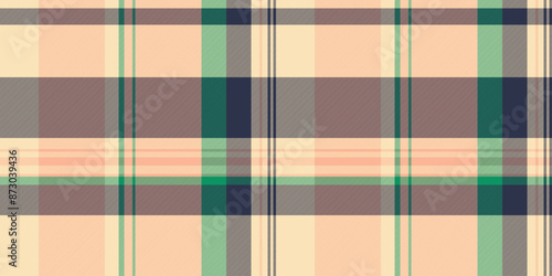 Identity background seamless plaid, tweed textile vector tartan. French texture pattern check fabric in moccasin and orange colors.