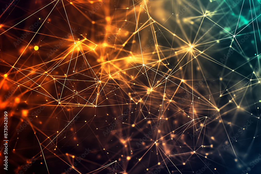 Fototapeta premium Experience a visually stunning wallpaper showcasing a network of connections that represent an abstract and best-selling concept