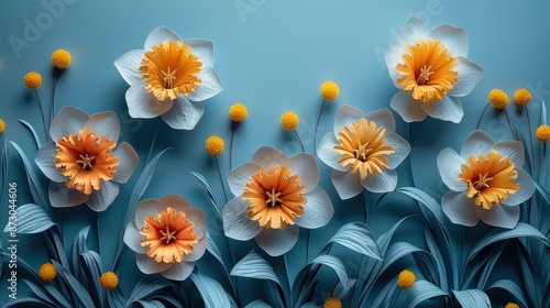 A beautiful image of flowers made out of paper. 
