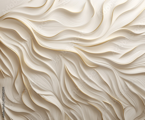 3D white and gold floral background, GennerativeAI, Luxury wallpaper , vintage backround