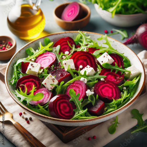 healthy vegetable salad with sides