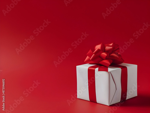 Wallpaper Mural Gift box with ribbon, Holiday theme with decorative background, Elegant wrapped gift box for accessories Torontodigital.ca