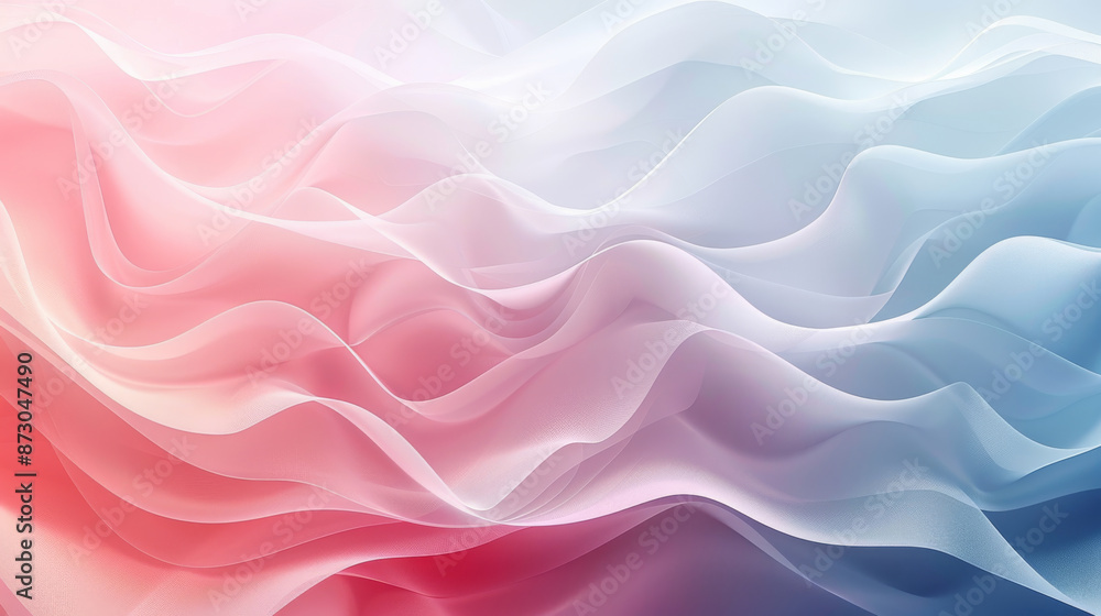 Fototapeta premium Abstract background with wavy smooth lines flowing in pastel colors