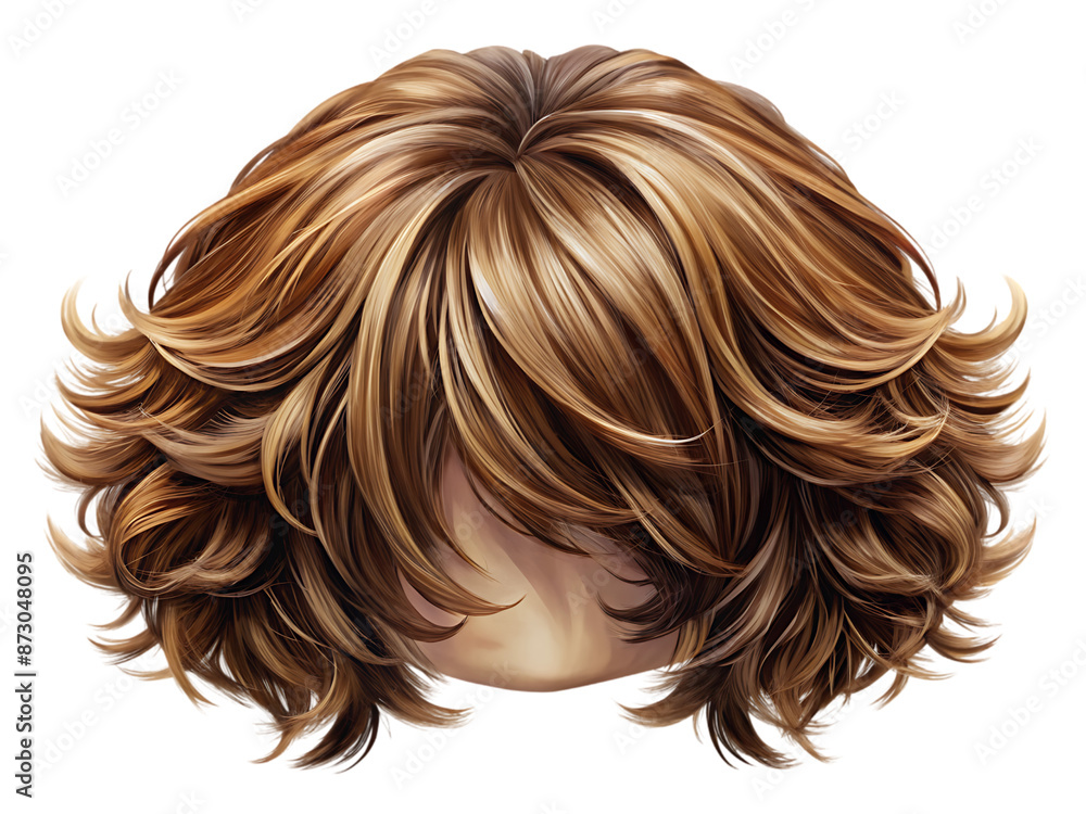 Naklejka premium fashionable hair wig