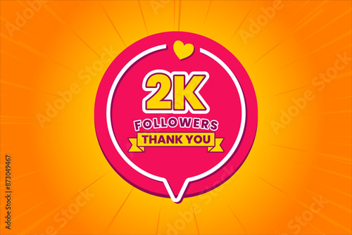 Thank you 2000 followers thank giving social media community post or Thank you followers peoples