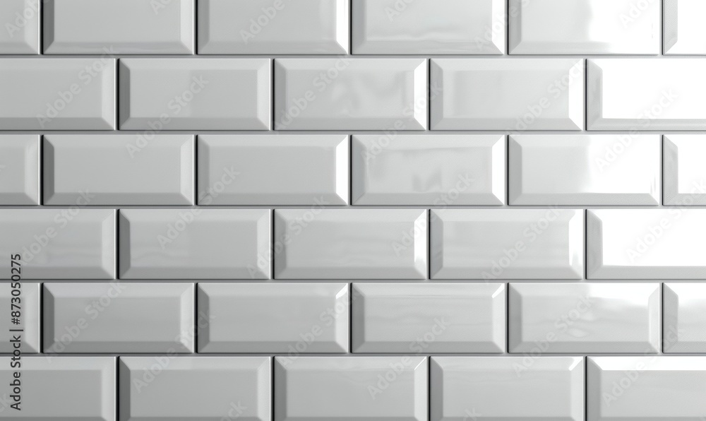 A white tiled wall with a seamless pattern, suitable for background or texture design in various sizes. A white tiled wall with a seamless pattern, suitable for background or texture design in various sizes.