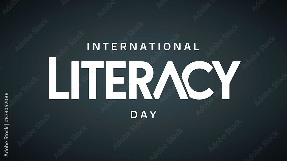Fototapeta premium International Literacy Day, learning on, International Literacy Day Poster, with this, Literacy Day, colorful, Literacy Day Poster, illustration, Happy International Literacy Day, Poster, Banner, 
