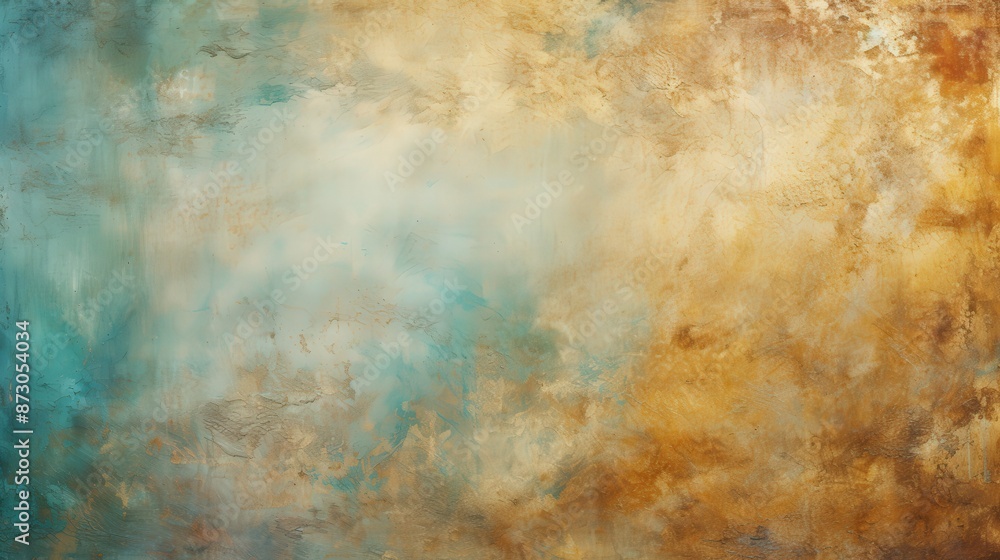 Abstract Watercolor Background with a Teal and Yellow Hues Abstract Watercolor Background with a Teal and Yellow Hues