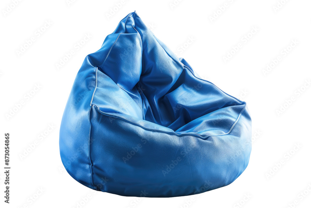 Blue bean bags isolated on transparent background Blue bean bags isolated on transparent background