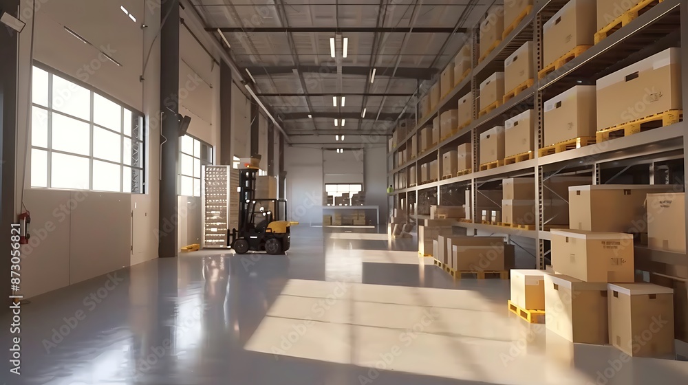 Forklifts in a Warehouse Forklifts in a Warehouse