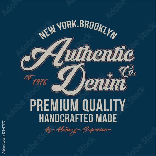 textile print design for tee as vintage style lettering design as vector