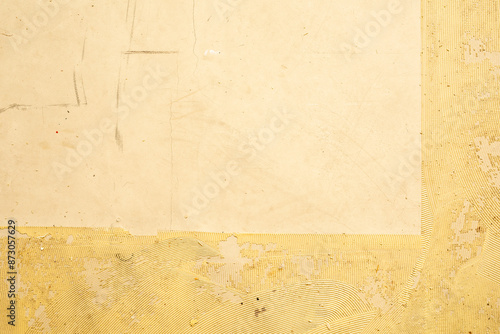 Textured Wall with Yellow Tape