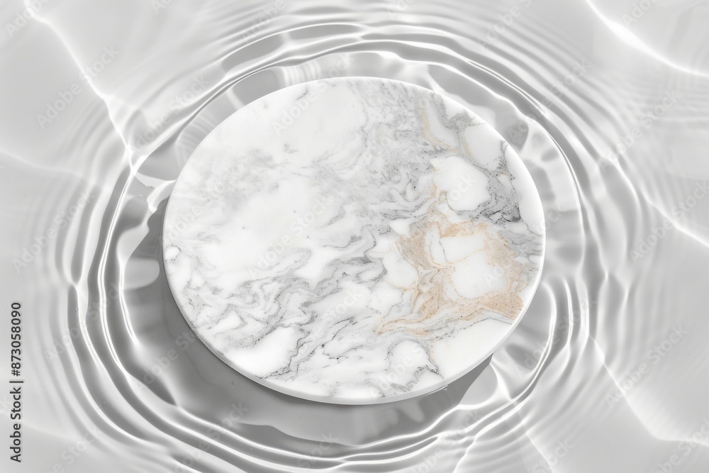 Marble Circle Floating on Water Marble Circle Floating on Water