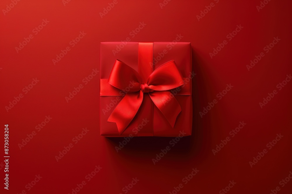 Gift boxes on a red background. Christmas, birthday, valentine Top view with copy space. Gift boxes on a red background. Christmas, birthday, valentine Top view with copy space.