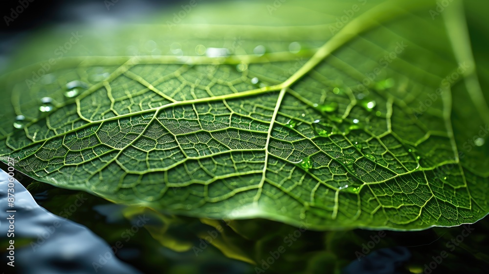a close up of a green leaf with the word i'm not sure what it is. a close up of a green leaf with the word i'm not sure what it is.