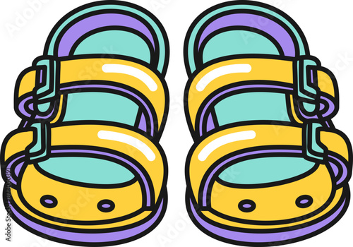 Cute Sandals Travel Sticker