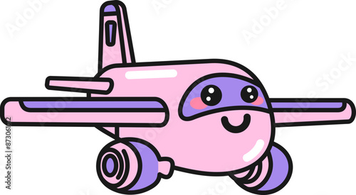 Kawaii Cute Plane Travel Sticker