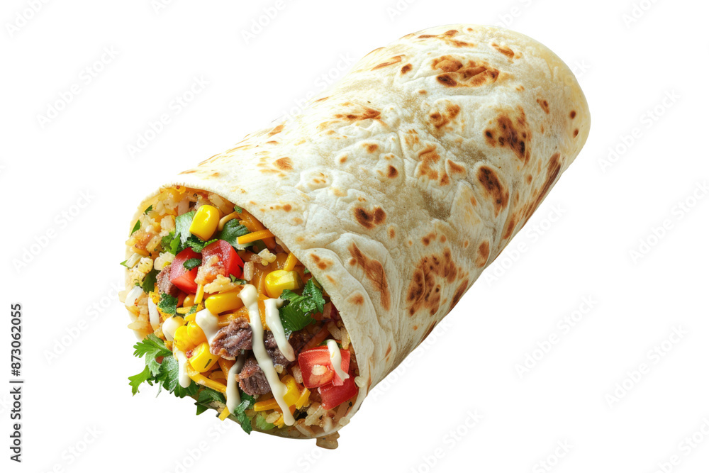 Burrito isolated on transparent background Burrito isolated on transparent background