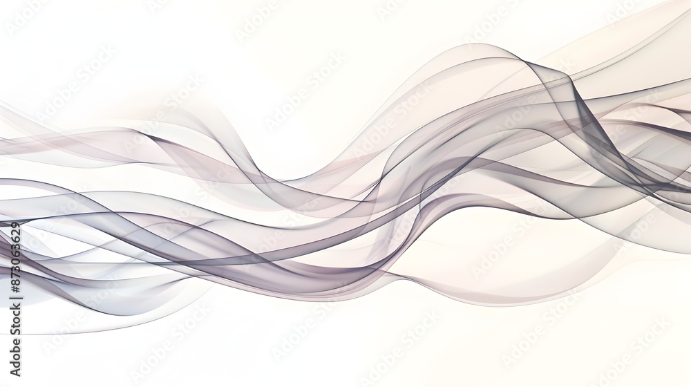 Fototapeta premium Flowing Abstract Wave Pattern - Elegant Digital Art with Fluid Dynamic Curves and Lines
