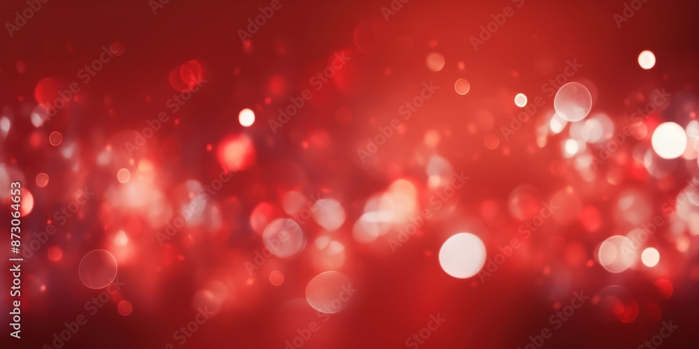 Red Abstract Background with Blurred Lights Red Abstract Background with Blurred Lights