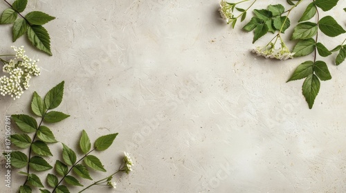 Natural design background, an artistic backdrop showcasing natural elements such as leaves, flowers, and gentle earthy hues, ideal for promoting organic and eco-conscious themes.